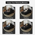 thumbnail image 6 of Oversized Chaise Lounge Sofa Chair, Comfy Cloud Sofa Bed, Sleeper Couch with Throw Pillows or Living Room, Black, 6 of 6