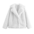 thumbnail image 2 of Faux Fur Coat, Yigetop Women's Faux Coat Long Sleeve Lapel Shaggy Winter Jacket Warm Furry Open Front Outerwear Fur Jacket White L, 2 of 4