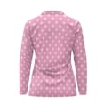 thumbnail image 5 of Yuyamidu Polka Dots Women's Golf Shirt Cute Pink Long Sleeve 1/4 Zip Athletic Tennis Shirts Stylish Workout Shirts for Women Size M, 5 of 8
