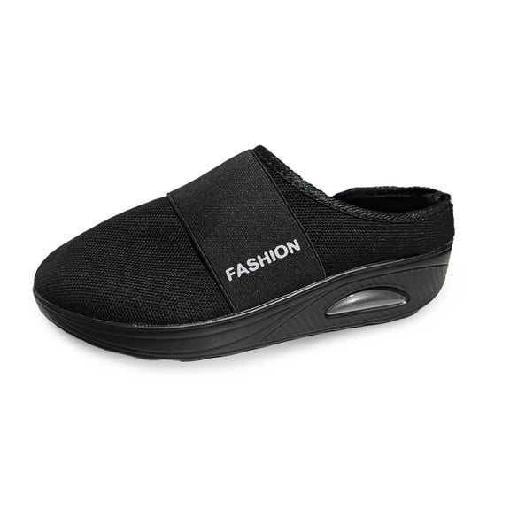 Wovix Summer Slipper For Women Comfy Closed Toe Walking Sandals Cushion Soft Sole Plaid Classic Casual Non- Shoes Daily Wear Black 36