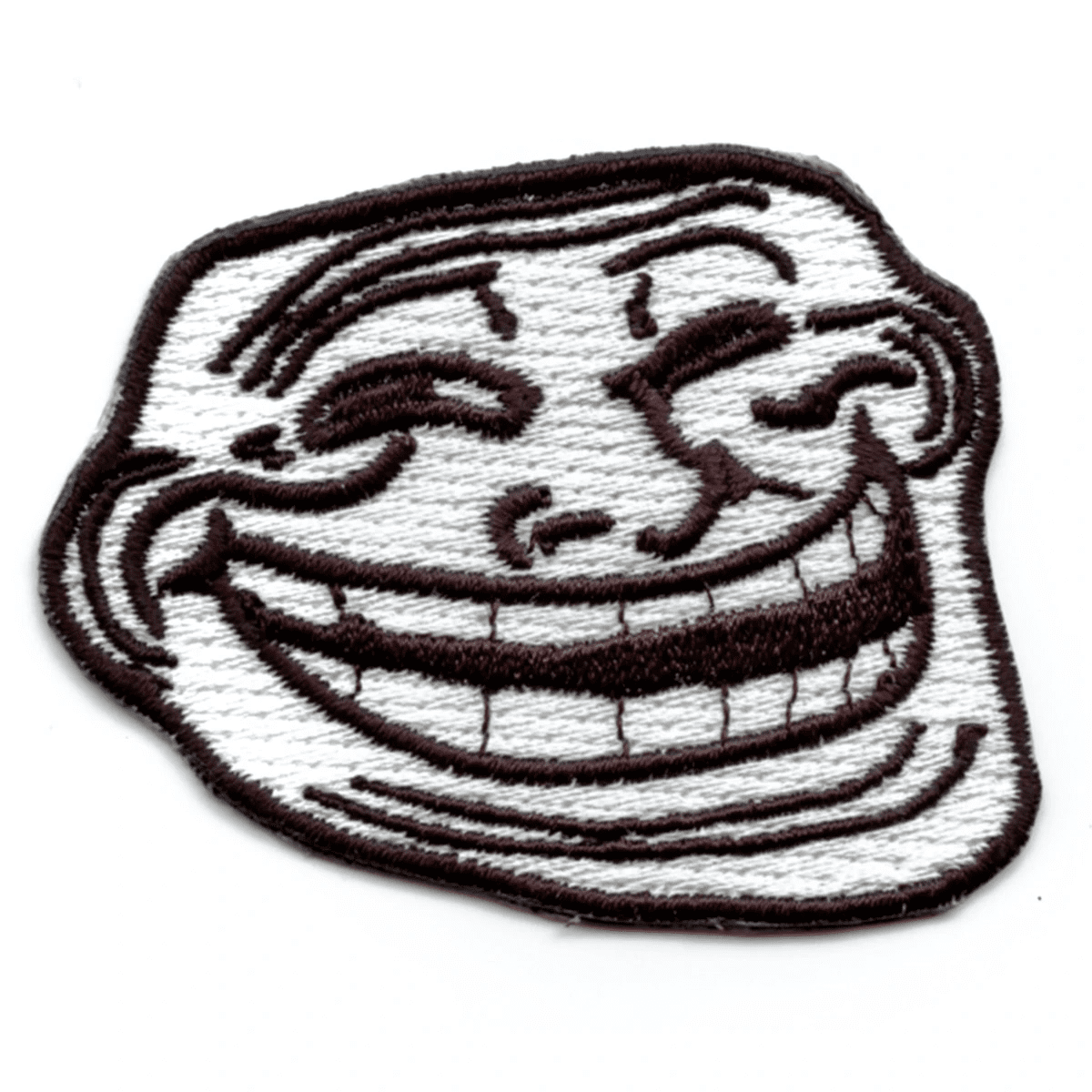 Troll Face Emoji Meme Iron On Embroidered Patch - Walmart.com - Walmart.com