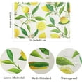 thumbnail image 2 of Lemon Table Placemats Set of 4 Place Mats Linen Washable Wipeable Placemats Heat Resistant Placemats Fabric Waterproof Rectangle Table Mat for Kitchen Dining Dinner 18 X 12 Inch, Lemon, 2 of 6