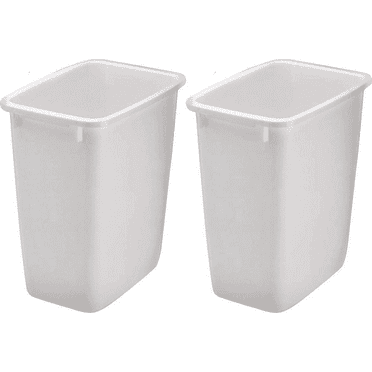 36QT Open Wastebasket, White (Pack of 2)