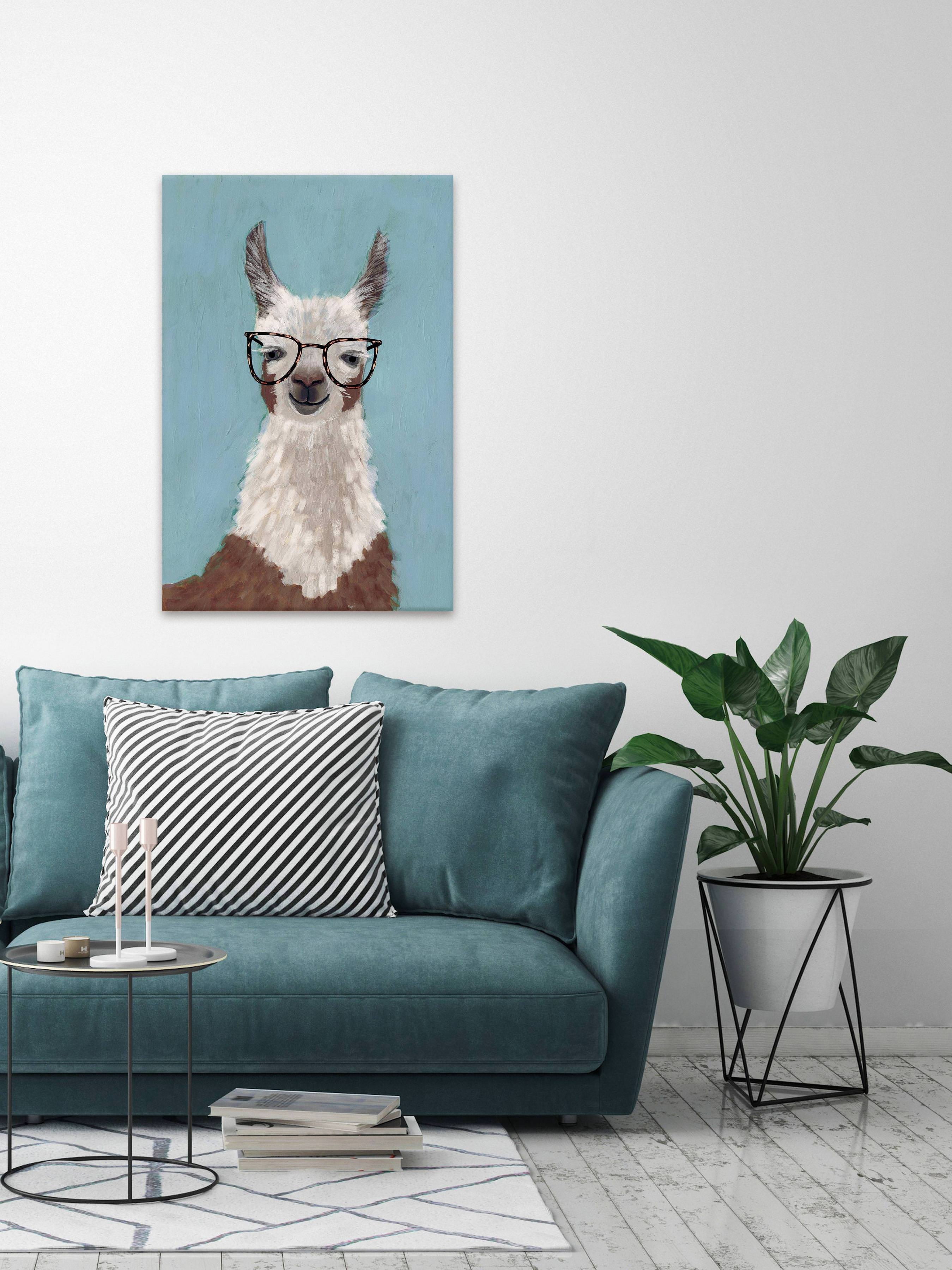 I Can See Llama Painting Print on Wrapped Canvas
