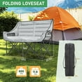 thumbnail image 4 of Outdoor Double Camping Chair Oversized Loveseat Camping Couch Folding Camping Chairs for Adults with Cup & Wine Glass Holder, Portable Double Chair for Camp Lawn Picnic, Support 600LBS, 4 of 8