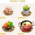 thumbnail image 3 of FREEAMG 2 Pcs Chic Sunflower Vintage Style Round Cotton Woven Pot Holders Trivets Set, Heat Resistant Pad Mat for Kitchen Decor Cup Kettle Cooking Supplies(7 and 9 inch), 3 of 5