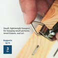 thumbnail image 2 of Colgador de anillos triangulares para marco, paquete de 100, colgador de cuadros pequeño con anilla en D y tornillos, soluciones para colgar cuadros, 2 of 5