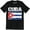 Black, variant on Cuba Fashion Country Souvenir Pride logo Cuban heritage national Flag Tee Shirt
