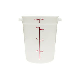30 gal White Plastic Round Smart Container™ With Lid - 21Dia x 30H
