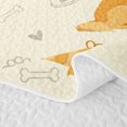 thumbnail image 5 of Homewish Golden Retriever Animal Twin Quilt Set,Dog Paws Bone Twin Coverlet Set,Yellow,2 Pieces, 5 of 7