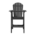 thumbnail image 2 of Musser Outdoor Adirondack Chair Wooden Patio Chair Lounge Chair Black, 2 of 8