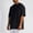Black, variant on Men's Summer Oversized T-Shirt Solid Short Sleeve Casual Top for Comfortable Everyday Wear