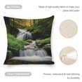 thumbnail image 4 of Waterfall, forest, stream Linen toss pillowcase decoration pillowcase gifting preferred 20x20 inch cushion cover 2 sets sofa pillowcase sofa bedroom living room car, 4 of 6