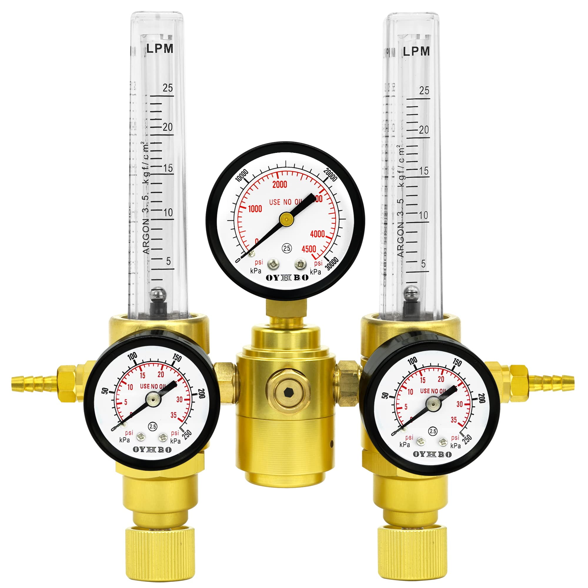 OYHBO Dual Output Argon/CO2 Regulator MIG TIG Flow Meter Gassaving