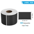 thumbnail image 2 of Uxcell Rectangular Color Coding Labels Rectangle Colored Labels Sticker Moving Stickers Label Tag Black 5"x3", 2 of 6