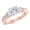 Rose Gold, variant on 1.1 Carat 3 Stone Channel Set Princess Cut Diamond Engagement Ring with a 0.5 Carat GIA Certified Princess Cut Center Stone (E Color VS1 Clarity) 14K Rose Gold Size: 7.5