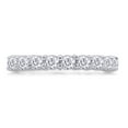 thumbnail image 2 of AFFY Round Cut Cubic Zirconia Nine Stone Band Ring in 14k White Gold Over Sterling Silver (0.50 Cttw) Ring size-6.5, 2 of 6