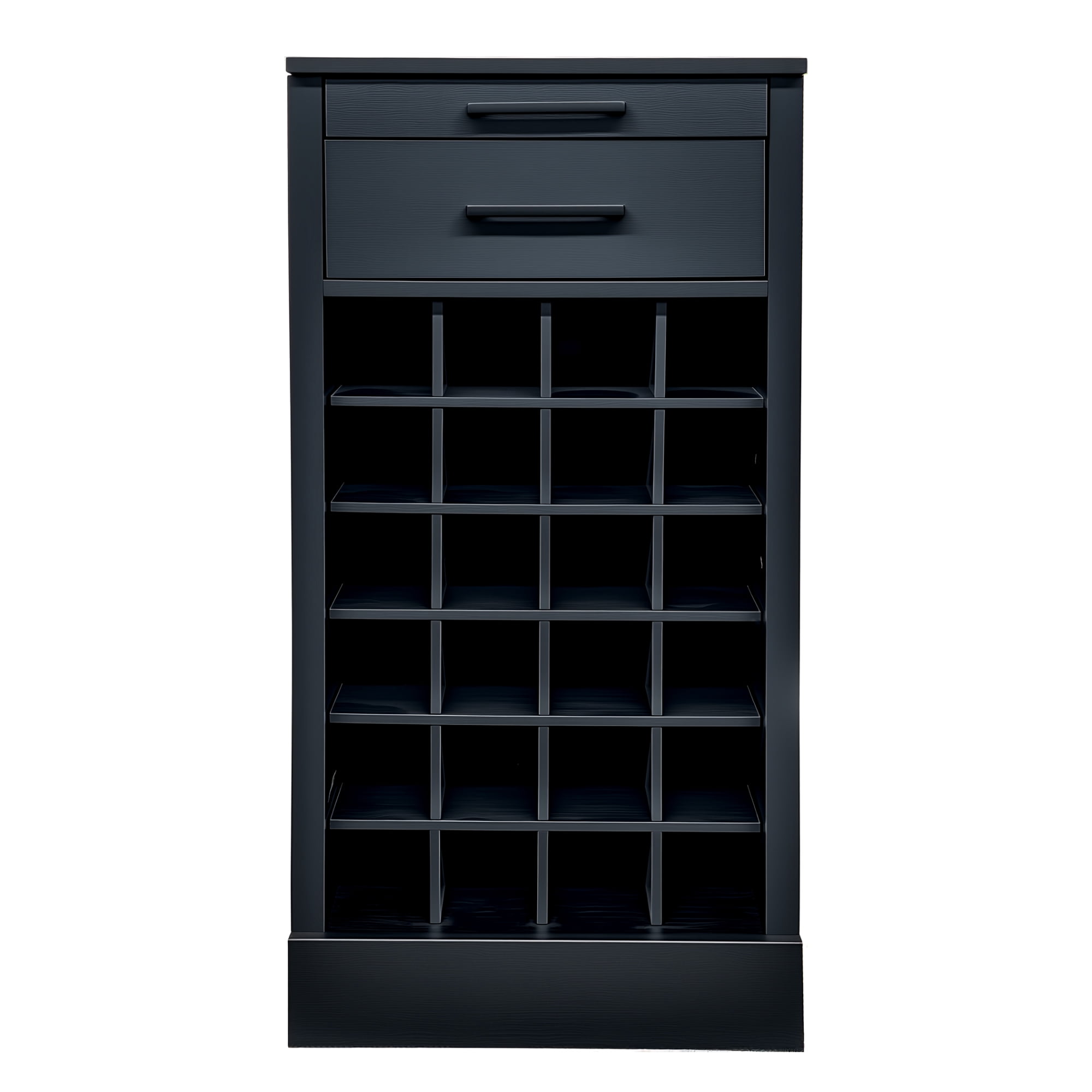 Wine Cabinet 28-Bottle Modular Storage Buffet for Home Bar Dining Room, Black