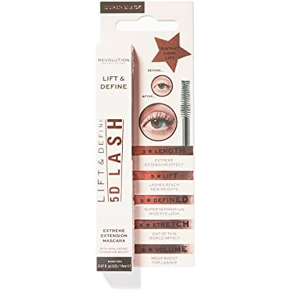 Revolution 5D Lash Volumizing Mascara, Buildable Intensity, Jet Black