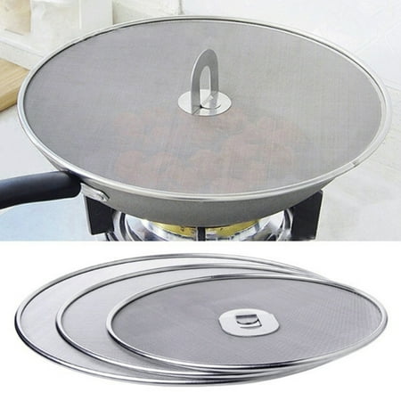 

Deyuer Pot Splatter Screen Oil Proofing Foldable Handle Stainless Steel Pot Lid Filter Splash Guard for Kitchen Silver
