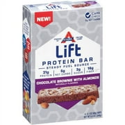 Atkins Lift Chocolate Brownie with Almonds Protein Bars, 2.1 oz, 4 count