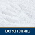 thumbnail image 4 of Buganda Bathroom Rugs 30x20, Quick Dry Machine Washable Chenille Bath Mats with Rubber Backing, White, 4 of 9