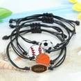 thumbnail image 4 of Happy date Football Bracelets Adjustable Football Football Cord Braided Rope Bracelet for Girl Women Men Teens Most Sport Team Players, 4 of 7