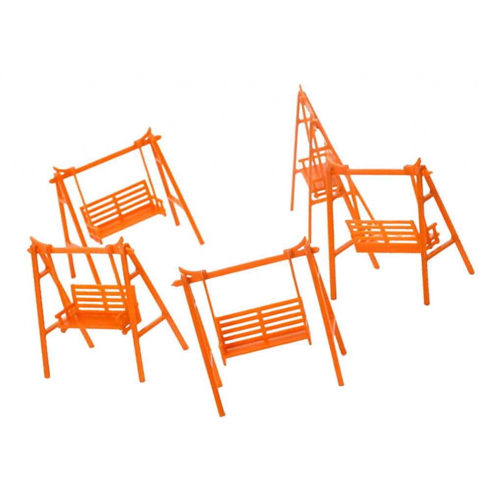 1:50 Miniature Garden Porch Swing Chair Dollhouse Furniture Accessories x5