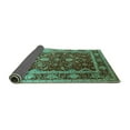 thumbnail image 2 of Ahgly Company Indoor Round Oriental Turquoise Blue Industrial Area Rugs, 6' Round, 2 of 4