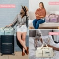 thumbnail image 4 of Travel Duffel Bag – Gym Tote with Shoe Compartment & Wet Pocket, Adjustable Strap Weekender for Workouts Overnight Trips, Pink, 4 of 5