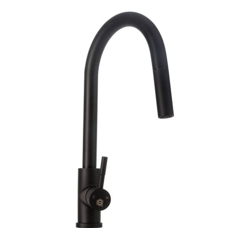 Strictly Sinks Pull Down Sprayer Kitchen Faucet for Kitchen & Laundry Sink with 360° Swivelling Spout Spray & Stream Modes (Black)