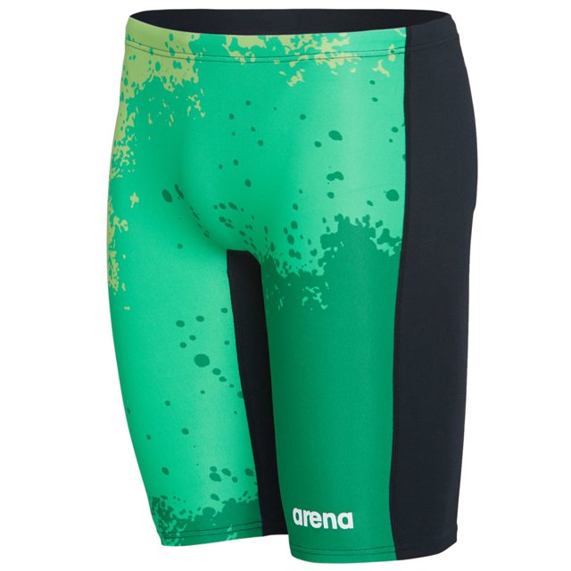 Arena Men's Spraypaint Maxlife Jammer Swimsuit (20, Green/Black