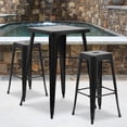 thumbnail image 2 of Flash Furniture 3 Piece Square Metal Pub Set in Black, 2 of 4