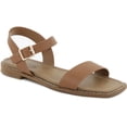 thumbnail image 3 of VENECORE Calie 2 Strap Sandals for Women - Comfortable Summer Flat Sandals, Brown, US 9M, 3 of 7