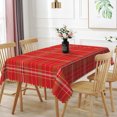 thumbnail image 3 of Duangreer Red Plaid Chritmas Rectangle Tablecloth, Washable Table Cover with Waterproof Wrinkle Resistant for Xmas Party Decoration, 60 x 102 Inch, 3 of 6