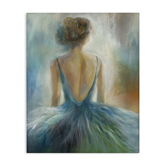Stupell Industries Victorian Ballet Girl Figure Canvas Art, 16 x 20, by K. Nari