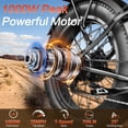 thumbnail image 4 of Haroma Electric Scooter Bike, 26"x4.0" Fat Tire E Bike, 500W (Peak 1000) Motor, 48V 15.6Ah Removable Electric Bike for Adults, 60 Miles & 25 mph, Electric Bicycle with 7 Speed and Front Suspension, 4 of 9
