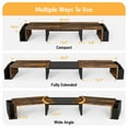 thumbnail image 3 of SHW Desk Dual Monitor Stand Riser with Drawer, Rustic Brown, 3 of 5