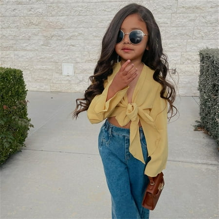 

NIUREDLTD Kids Baby Girls Boys Summer Autumn Solid Cotton Long Sleeve Tops Clothes