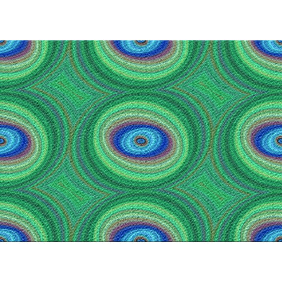 Ahgly Company Machine Washable Indoor Rectangle Transitional Spring Green Area Rugs, 2' x 5'