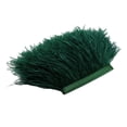 thumbnail image 1 of segolike 1 Yard Dyed Ostrich Feather Fringe Trim Ribbon Embellishment Dark green, 1 of 7