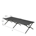 thumbnail image 2 of Gymax Folding Camping Cot & Bed Heavy-Duty for Adults Kids w/ Carrying Bag 300LBS Grey, 2 of 10