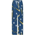 thumbnail image 3 of PRIYAL Mens PJ Pajama Pants Colorful Tennis Rackets Balls Bottoms Lounge Pants Sleepwear, 3 of 5