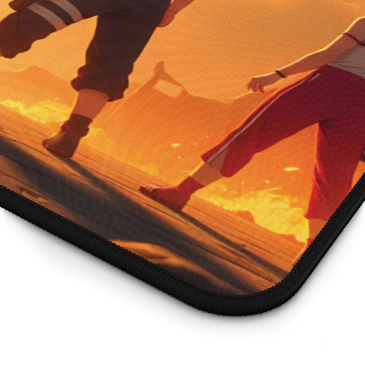 Anime Desk Mat | Sunset Ninja Warrior Design Office Decor Large Gaming Mouse Pad | Desk Matt for Desktop | Desk Protector Mat | 12x18 in
