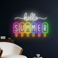 thumbnail image 2 of Handmadetneonsign Hello Summer Neon Sign, Summer Party Ice Cream Neon Sign, Welcome Summer Decor, 2 of 5