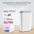 thumbnail image 3 of Thermal Printing Label Paper Barcode Price Size Name Blank Labels Waterproof Tear Resistant 12*40mm 160pcs/roll for Home Organizer Supermarket Store Catering, 3 of 7