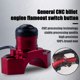 thumbnail image 5 of ORAEVY Botón universal del interruptor de parada del motor de la motocicleta CNC con placa posterior de montaje compatible con Honda CR125 CRF250 CRF450 XR250 - Rojo, 5 of 5