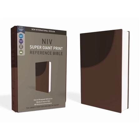 Pre-Owned NIV, Reference Bible, Giant Print, Bonded Leather, Burgundy ...