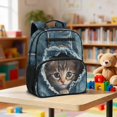 thumbnail image 2 of Jeiento Cute Cat Toddler School Backpack for Girls 2-5, 13.5 Inch Lightweight Preschool Bag for Kids, 2 Front + 2 Mesh Side Pockets Bookbag with Top Handle, 2 of 7