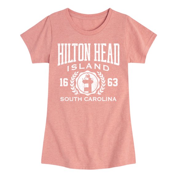 Instant Message - Hilton Head Island Collegiate - Girls Fitted Short Sleeve Graphic T-shirt
